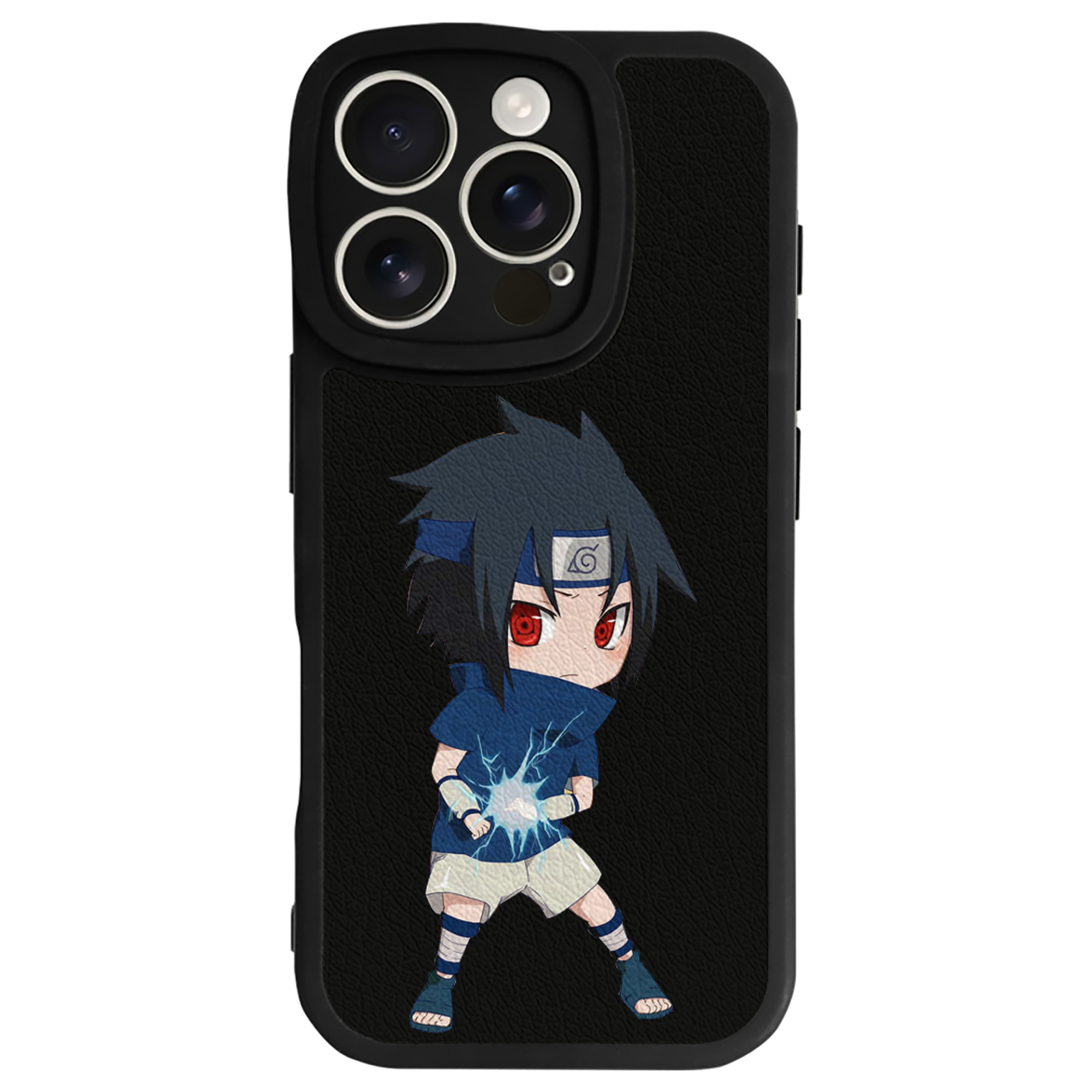 （画像用） NARUTO -ナルト- うちは サスケ Uchiha Sasuke 【iPhone 16シリーズ対応】シリコンスマホケース（レザー調） 材質：シリコン
